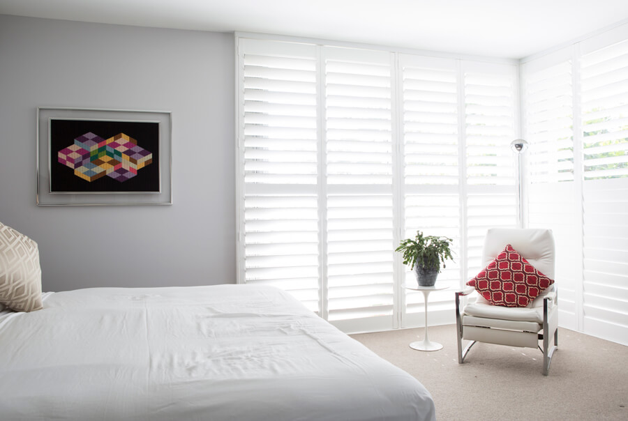 A renovated bedroom in a Palm Beach condominium