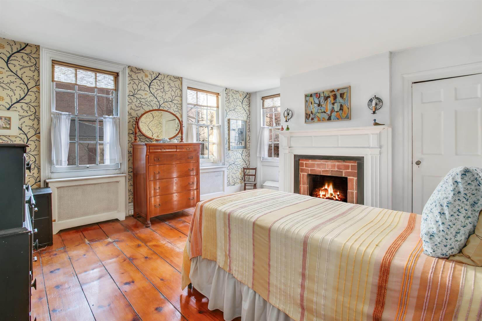 The bedroom of one of the oldest homes in the Brooklyn Heights Historic District | Corcoran