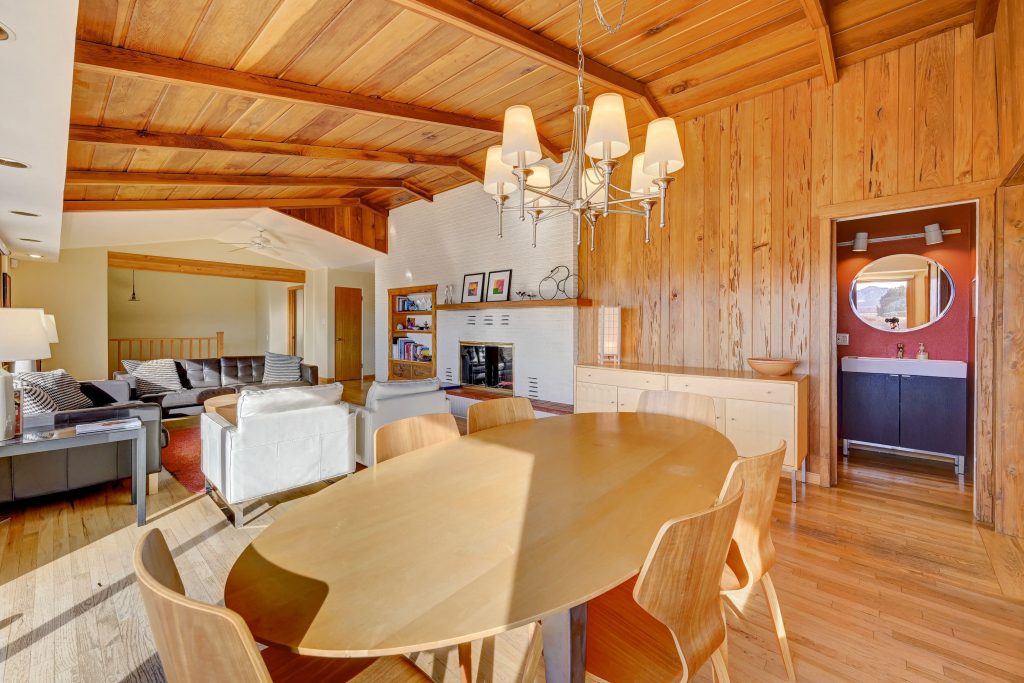 midcentury interior of colorado home