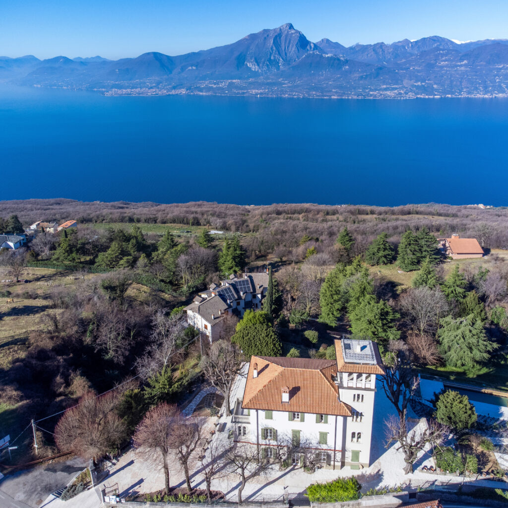 Lake Garda Villa with a tower