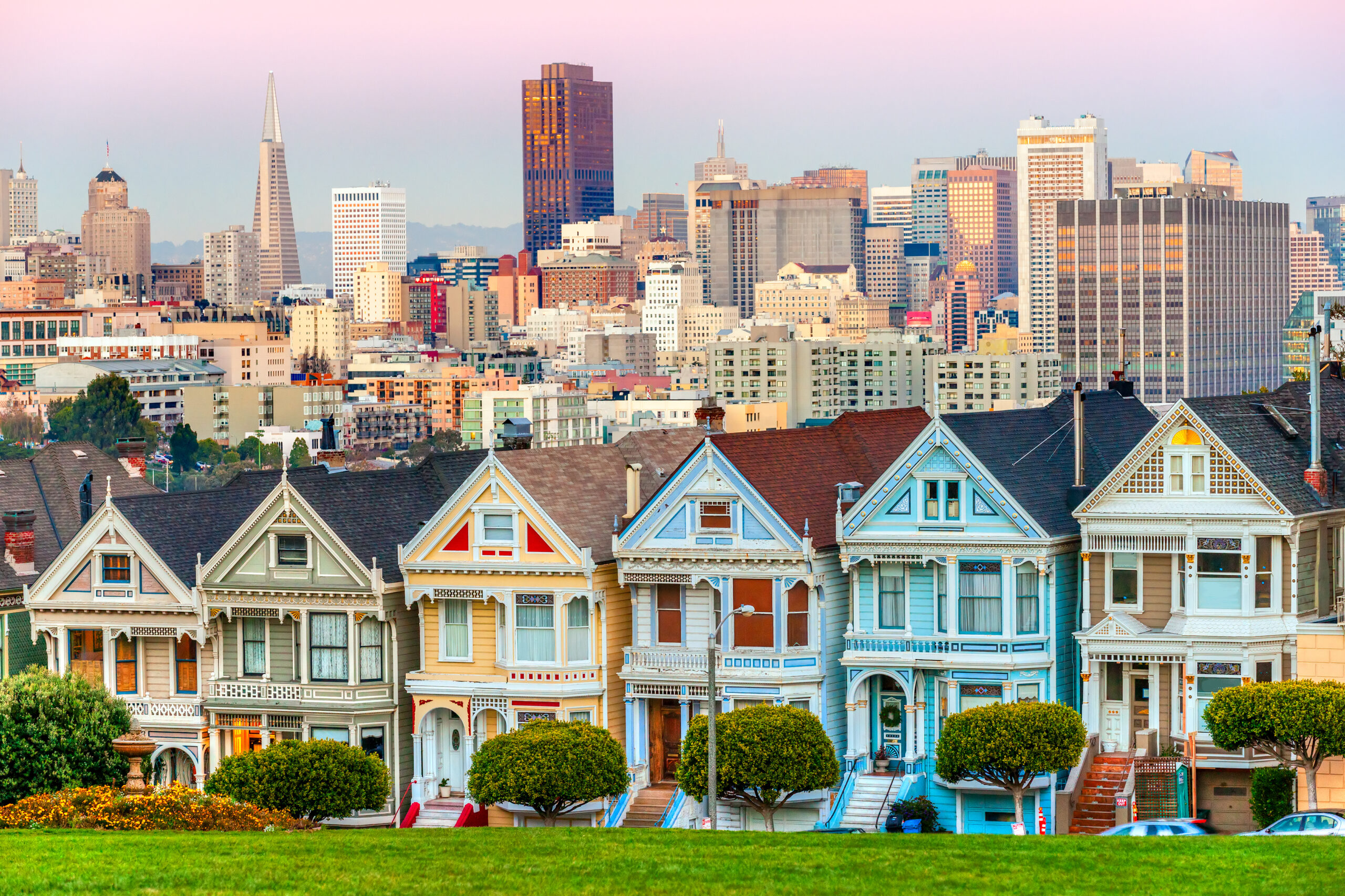 Row of Victorians style houses in San Francisco